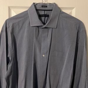 Tommy Hilfiger Dress shirt XL 33/34 17/17.5 blue with polka dots